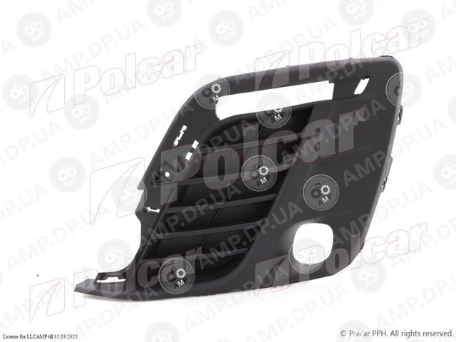 Решітка у бампері ліва Peugeot EXPERT / TRAVELLER, 206- POLCAR 23V12713