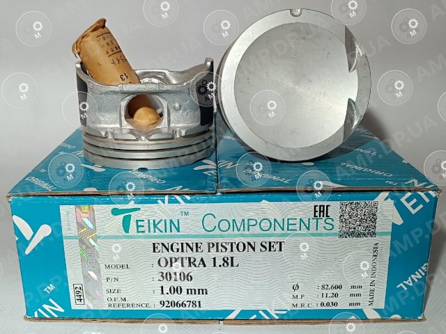 Поршень із пальцем +1.00мм (к-кт на двигун) Chevrolet Lacetti 1.8L (L84) TEIKIN 30106-100