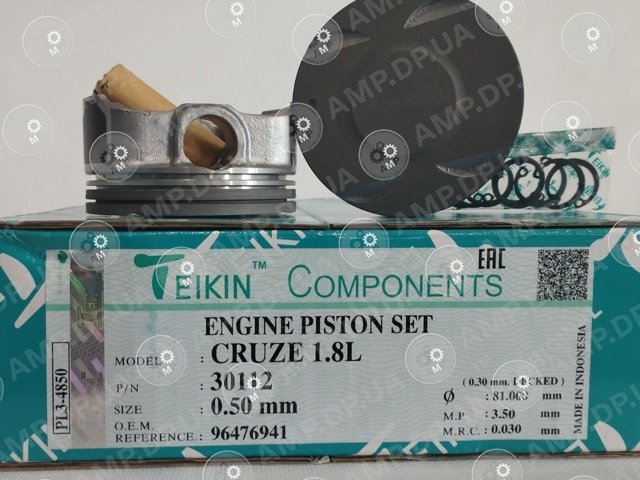 Поршень із пальцем +0.50мм (к-кт на двигун) CRUZE 1.8L TEIKIN 30112-050