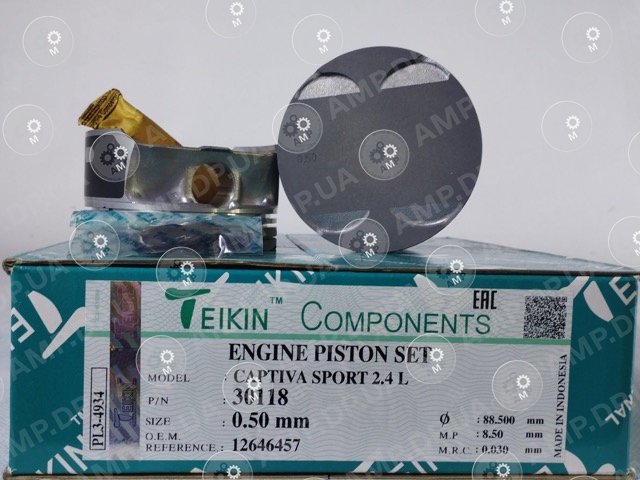 Поршень із пальцем +0.50мм (к-кт на двигун) Opel Antara, Chevrolet Captiva A24XE TEIKIN 30118-050