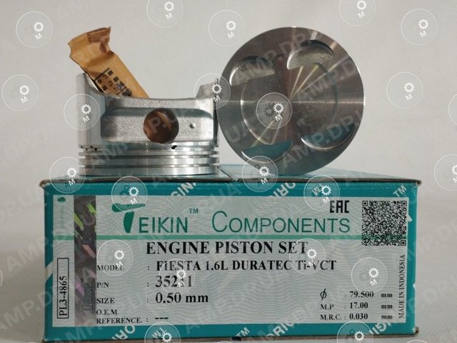 Поршень із пальцем +0.50мм (к-кт на двигун) FIESTA 1.6L DURATEC Ti-VCT TEIKIN 35211-050