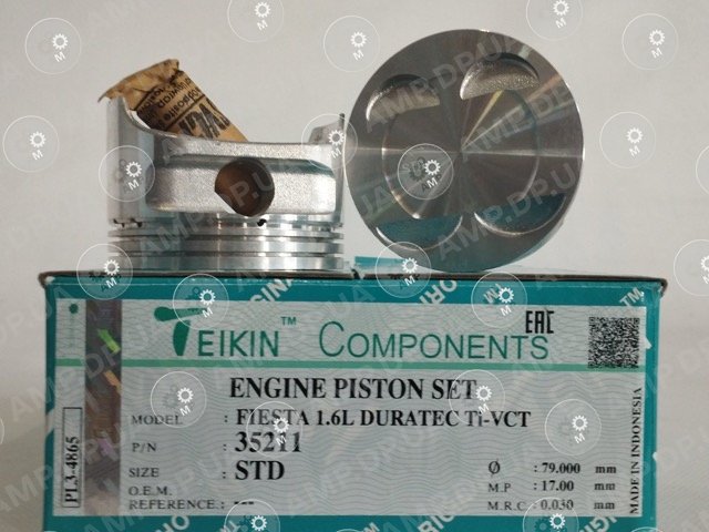 Поршень із пальцем STD (к-кт на двигун) FIESTA 1.6L DURATEC Ti-VCT TEIKIN 35211-STD