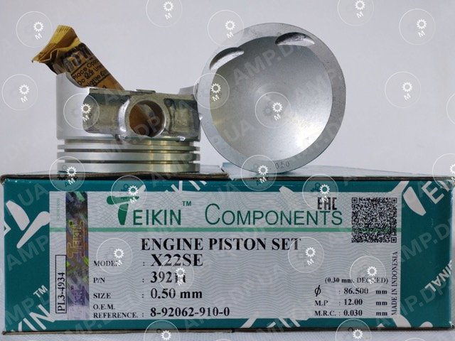 Поршень із пальцем +0.50мм (к-кт на двигун) Isuzu X22SE TEIKIN 39211-050