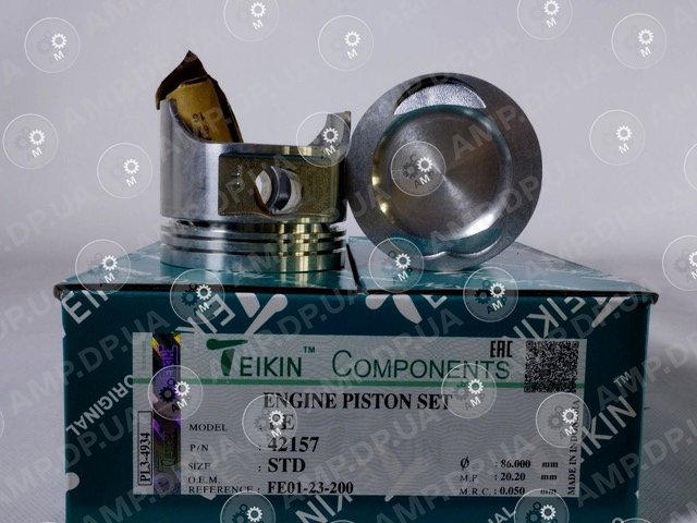 Поршень із пальцем STD (к-кт на двигун) Mazda 2.0 (FE) TEIKIN 42157-STD