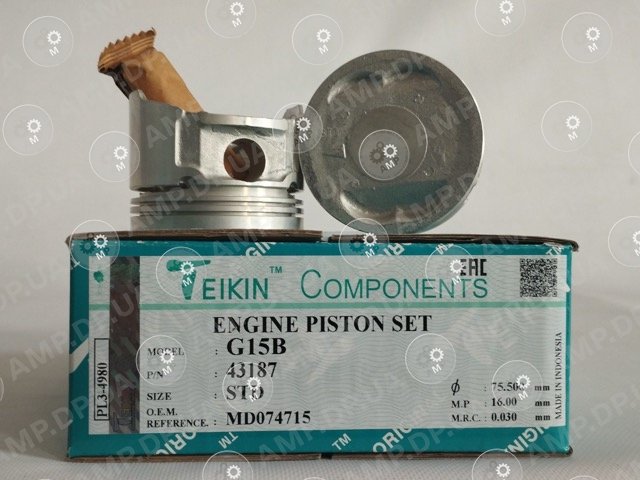 Поршень із пальцем STD (к-кт на двигун) G15B TEIKIN 43187-STD