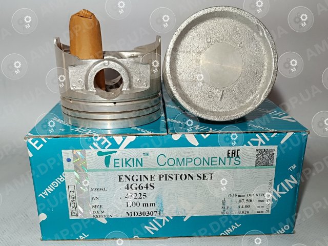 Поршень із пальцем +1.00мм (к-кт на двигун) 4G64S TEIKIN 43225-100