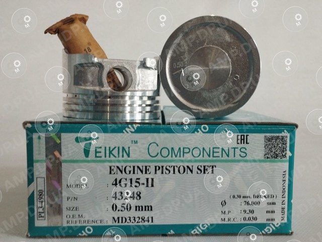Поршень із пальцем +0.50мм (к-кт на двигун) 4G15-II TEIKIN 43248-050