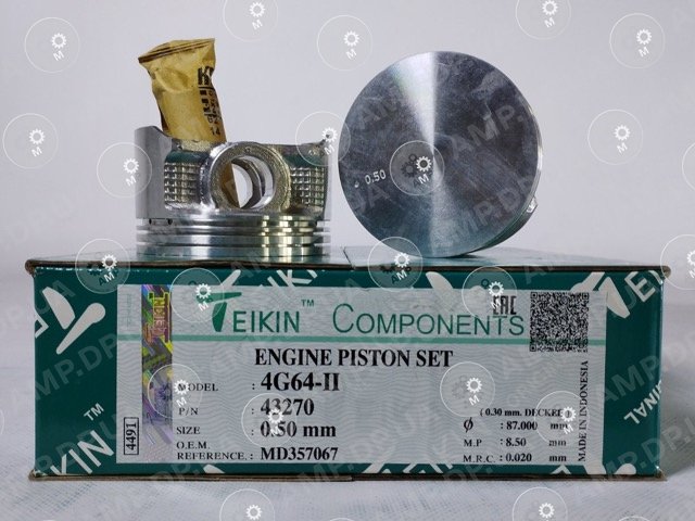 Поршень із пальцем +0.50мм (к-кт на двигун) 4G64-II TEIKIN 43270-050