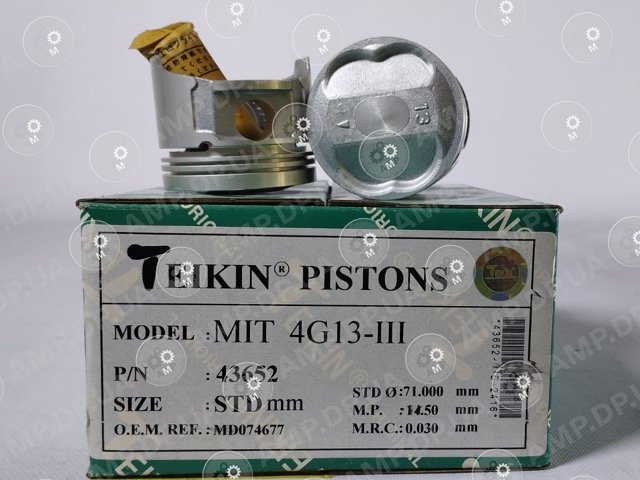 Поршень із пальцем STD (к-кт на двигун) Mitsubishi 4G13-III TEIKIN 43652-STD