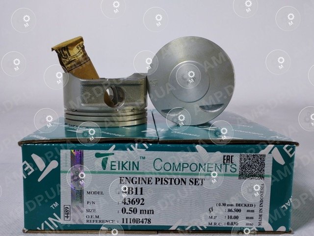 Поршень із пальцем +0.50мм (к-кт на двигун) 4B11 TEIKIN 43692-050