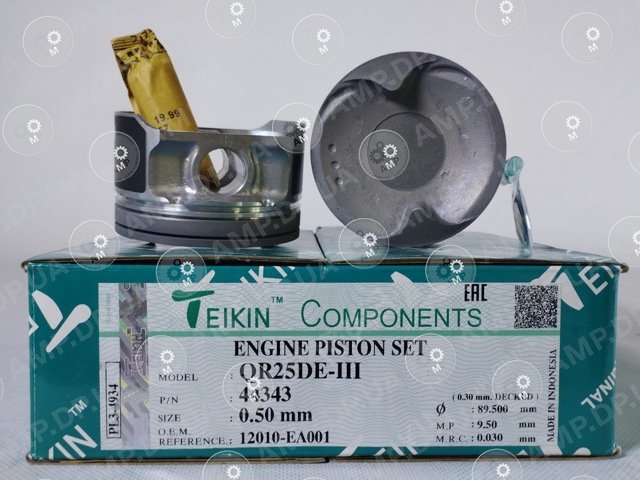 Поршень із пальцем +0.50мм (к-кт на двигун) Nissan 2,5L (QR25DE-III) TEIKIN 44343-050
