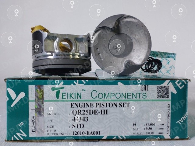 Поршень із пальцем STD (к-кт на двигун) Nissan 2,5L (QR25DE-III) TEIKIN 44343-STD