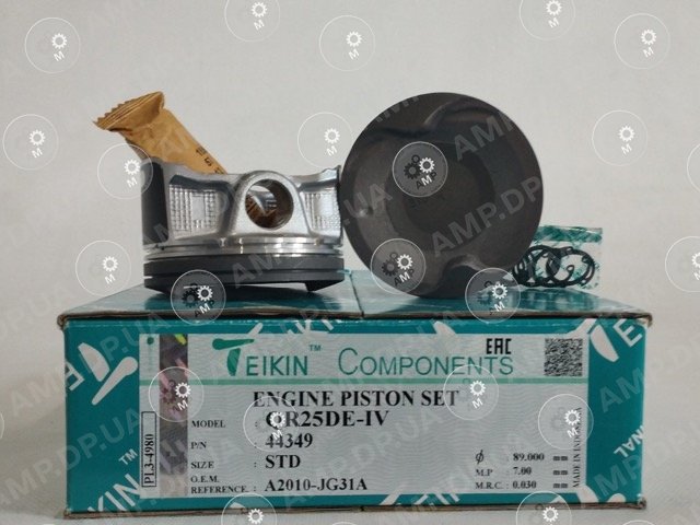 Поршень із пальцем STD (к-кт на двигун) QR25DE-IV TEIKIN 44349-STD