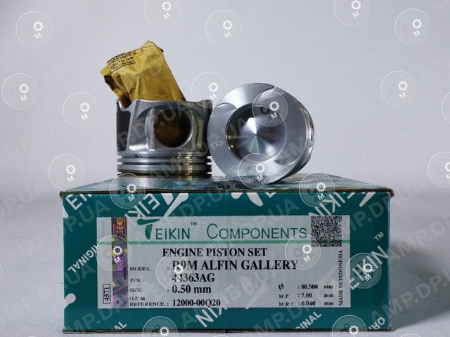 Поршень із пальцем +0.50мм (к-кт на двигун) Nissan 1.6 dCi R9M,Trafic, Vivaro TEIKIN 44363AG-050