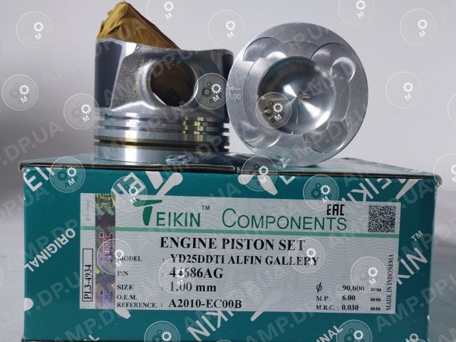 Поршень із пальцем +1.00мм (к-кт на двигун) Nissan 2,5L (YD25DDTI) TEIKIN 44686AG-100