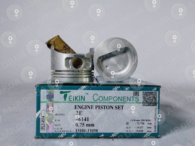 Поршень із пальцем +0.75 (к-кт на двигун) Toyota 1,3L (2E) TEIKIN 46141-075