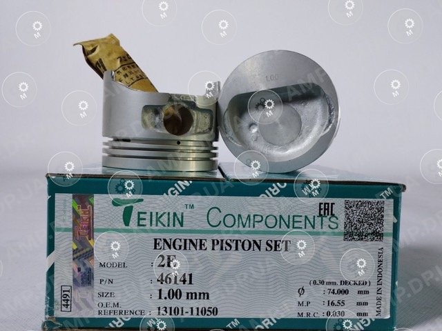 Поршень із пальцем +1.00мм (к-кт на двигун) 2E TEIKIN 46141-100