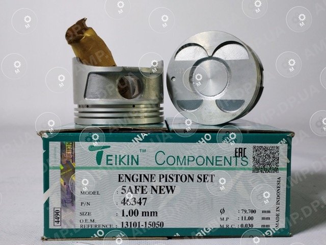 Поршень із пальцем +1.00мм (к-кт на двигун) 5AFE NEW TEIKIN 46347-100