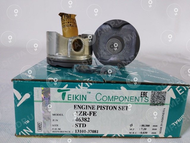 Поршень із пальцем STD (к-кт на двигун) 1ZR-FE TEIKIN 46382-STD