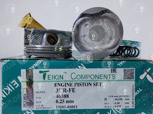 Поршень із пальцем +0.25мм (к-кт на двигун) Toyota 5,7L V8 (3UR-FE) TEIKIN 46388-025