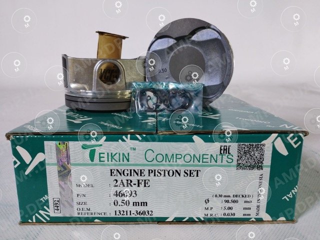 Поршень із пальцем +0.50мм (к-кт на двигун) 2AR-FE TEIKIN 46693-050