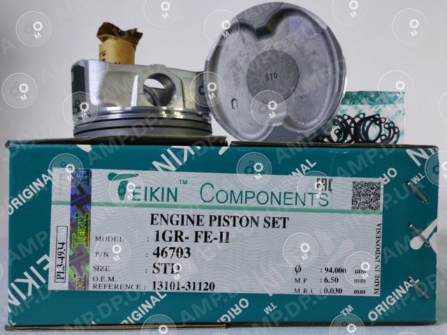 Поршень із пальцем STD (к-кт на двигун) Toyota 1GR-FE c 2009- TEIKIN 46703-STD