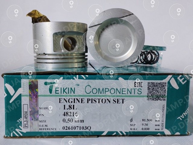 Поршень із пальцем +0.50мм (к-кт на двигун) VAG 1.8L ADD/ABS/ACC/ADZ/AAM/ANN/ADF/DR/EX/JN TEIKIN 48216-050