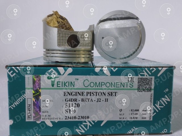Поршень із пальцем STD (к-кт на двигун) Hyundai G4DR-BETA-J2-II TEIKIN 51120-STD