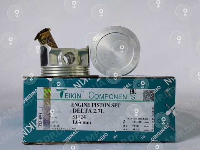 Поршень із пальцем +1.00мм (к-кт на двигун) Hyundai Tucson DELTA 2.7L TEIKIN 51124-100