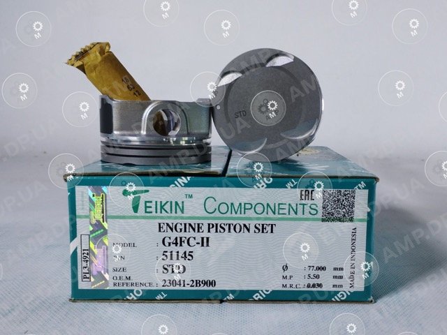 Поршень із пальцем STD (к-кт на двигун) Hyundai G4FC-II TEIKIN 51145-STD
