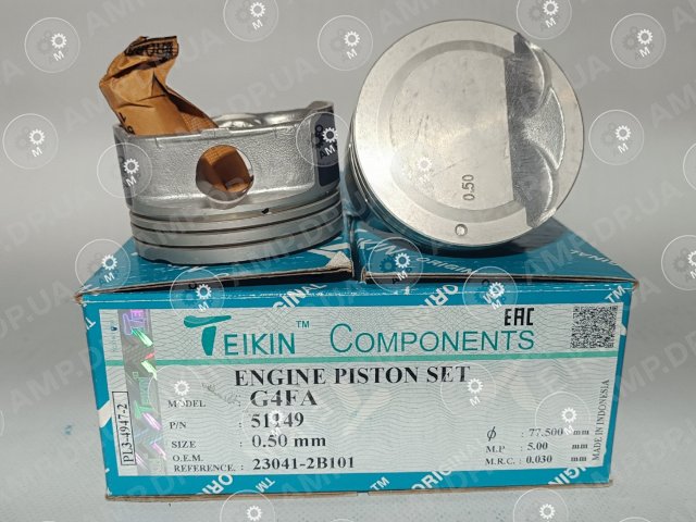 Поршень із пальцем +0.50мм (к-кт на двигун) G4FA TEIKIN 51149-050
