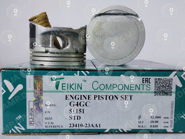 Поршень із пальцем STD (к-кт на двигун) Hyundai G4GC TEIKIN 51151-STD