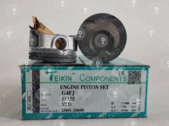 Поршень із пальцем STD (к-кт на двигун) G4FJ TEIKIN 51155-STD