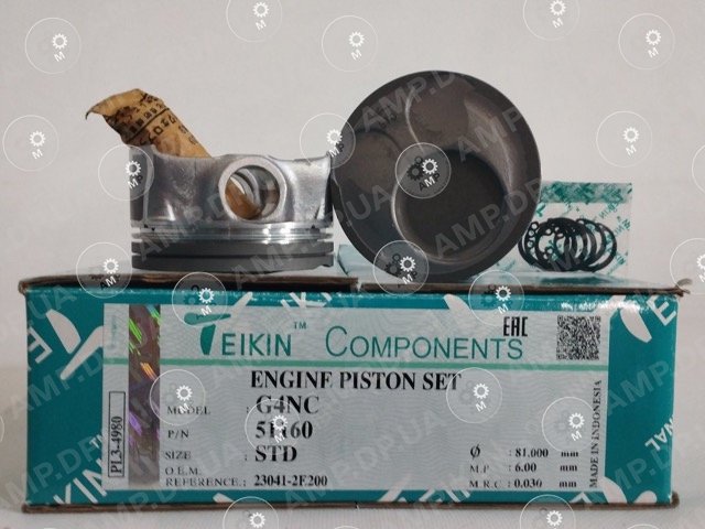 Поршень із пальцем STD (к-кт на двигун) G4NC TEIKIN 51160-STD