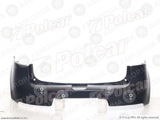 Бампер задній Renault Megane III, 2008- POLCAR 601496
