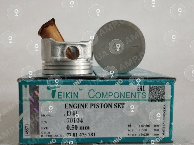 Поршень із пальцем +0.50мм (к-кт на двигун) D4F TEIKIN 70104-050