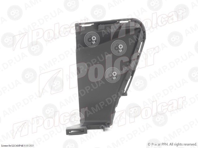 Решітка у бампері ліва Volkswagen GOLF VII, 2012- POLCAR 95C22721