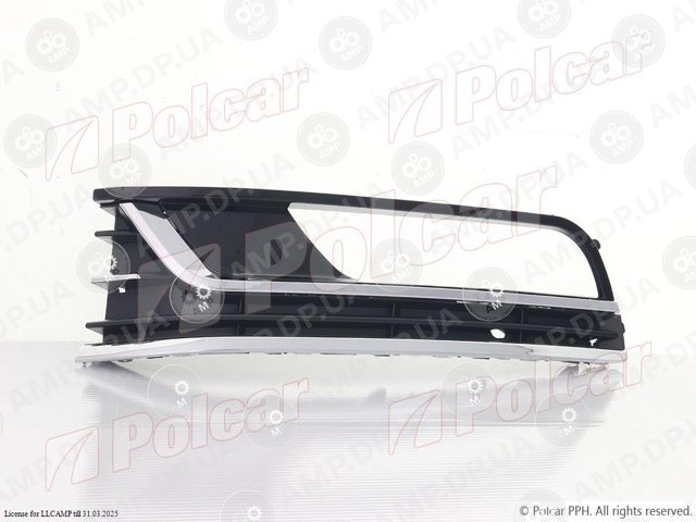 Решітка у бампері ліва Volkswagen PASSAT (B7), 2010- POLCAR 95D127-5